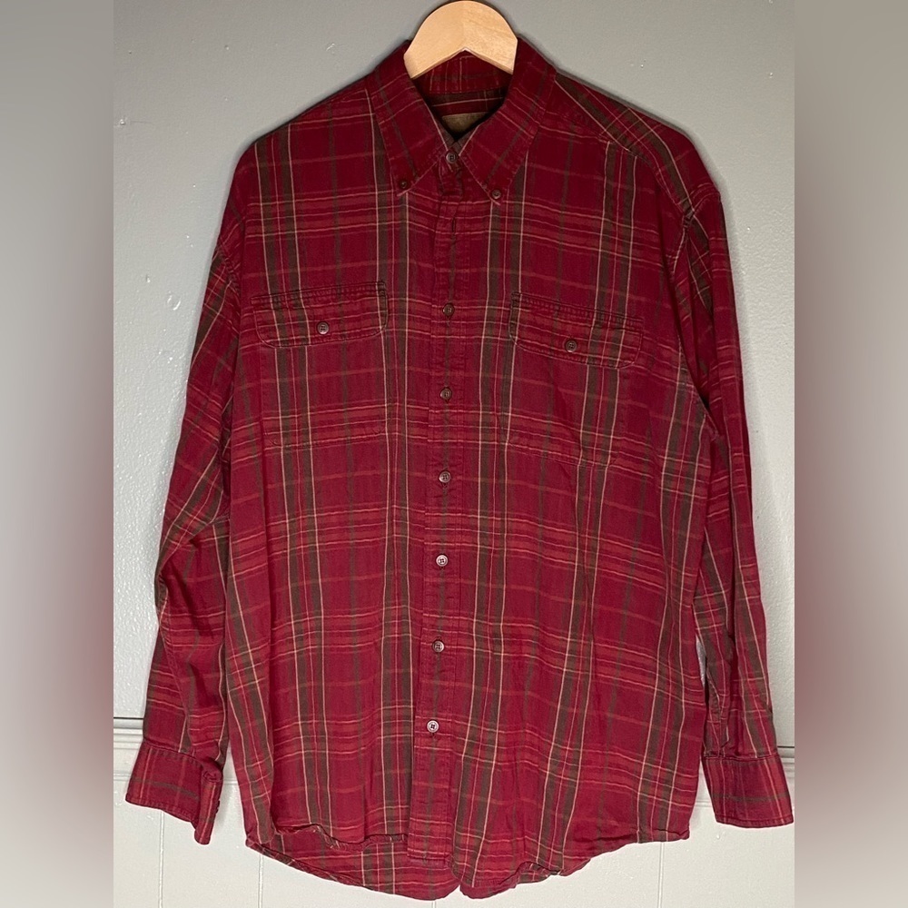 Duck Head Expedition Long Sleeve Button Down Flannel Mens Shirt Size XL